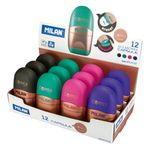 Set 12 Ascutitori Copper Milan, cu Radiera fotografia produsului
