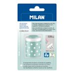 Ascutitoare Dubla cu Rezervor Milan Antibacterial, Verde fotografia produsului