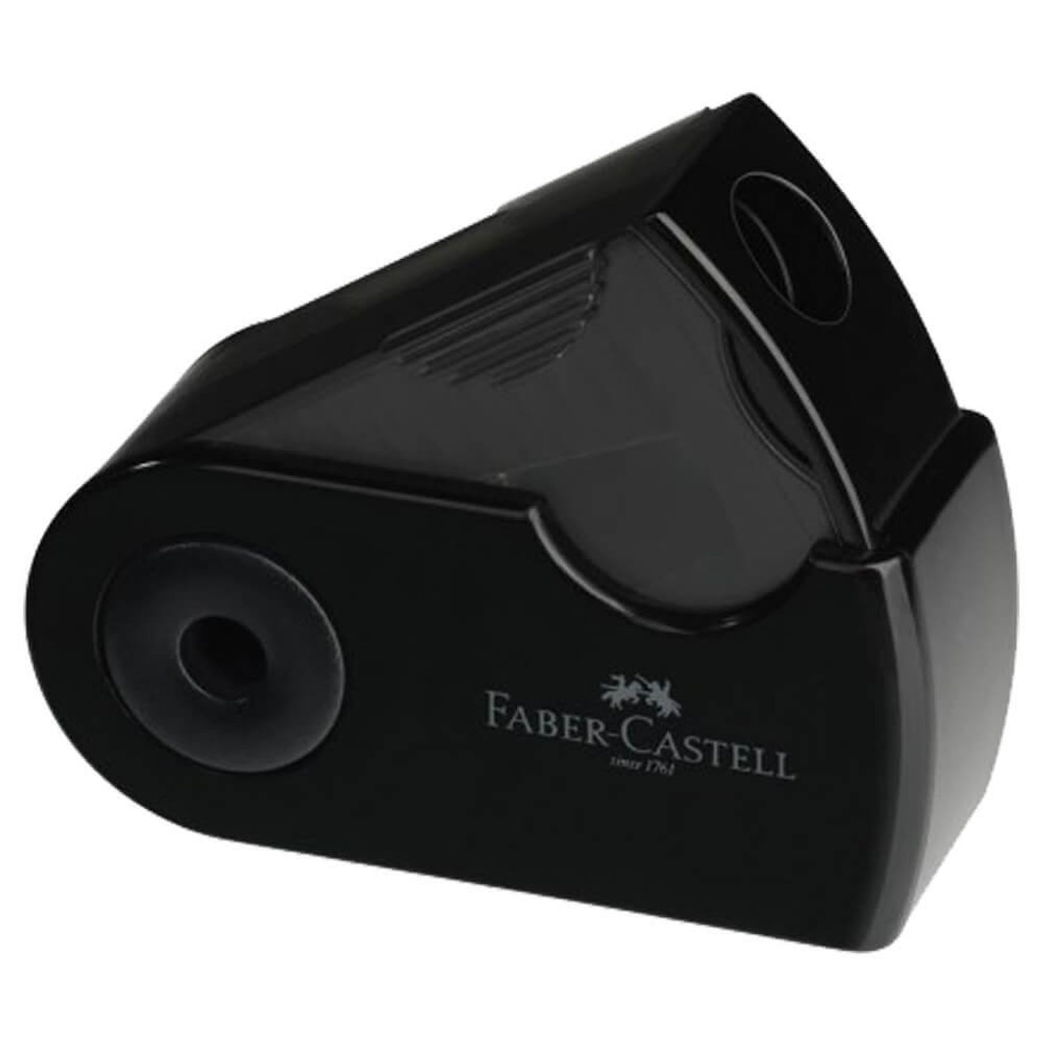 Ascutitoare Simpla cu Container Faber-Castell Sleeve-Mini, Neagra fotografia produsului