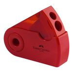 Ascutitoare Dubla cu Container Faber-Castell Sleeve, Rosie fotografia produsului
