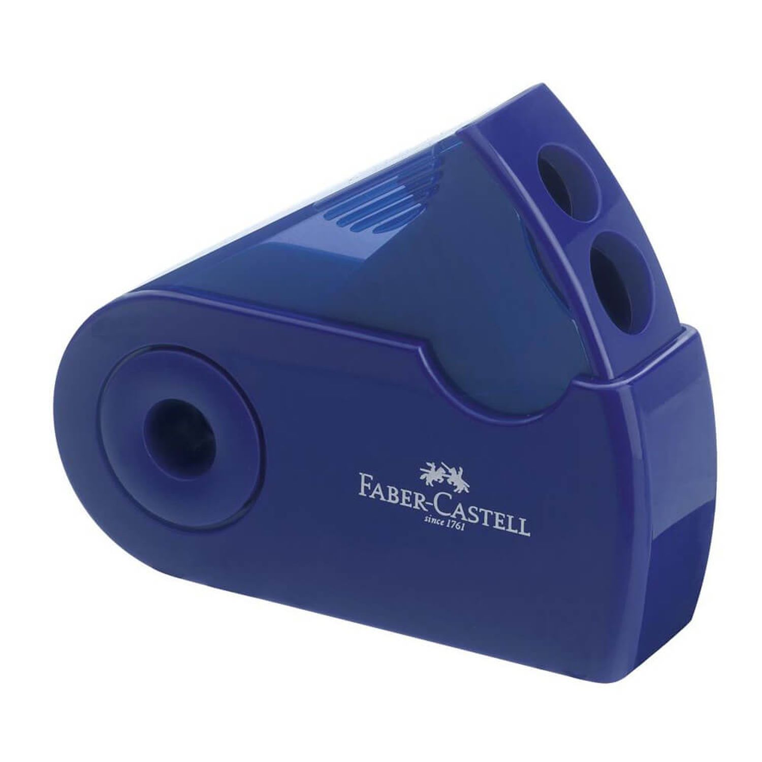 Ascutitoare Dubla cu Container Faber-Castell Sleeve, Albastru fotografia produsului