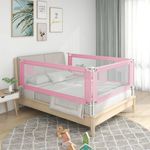 Koohashop Balustrada de protectie pat copii, roz, 120x25 cm, textil fotografia produsului