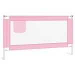 Koohashop Balustrada de protectie pat copii, roz, 150x25 cm, textil fotografia produsului View 2 S
