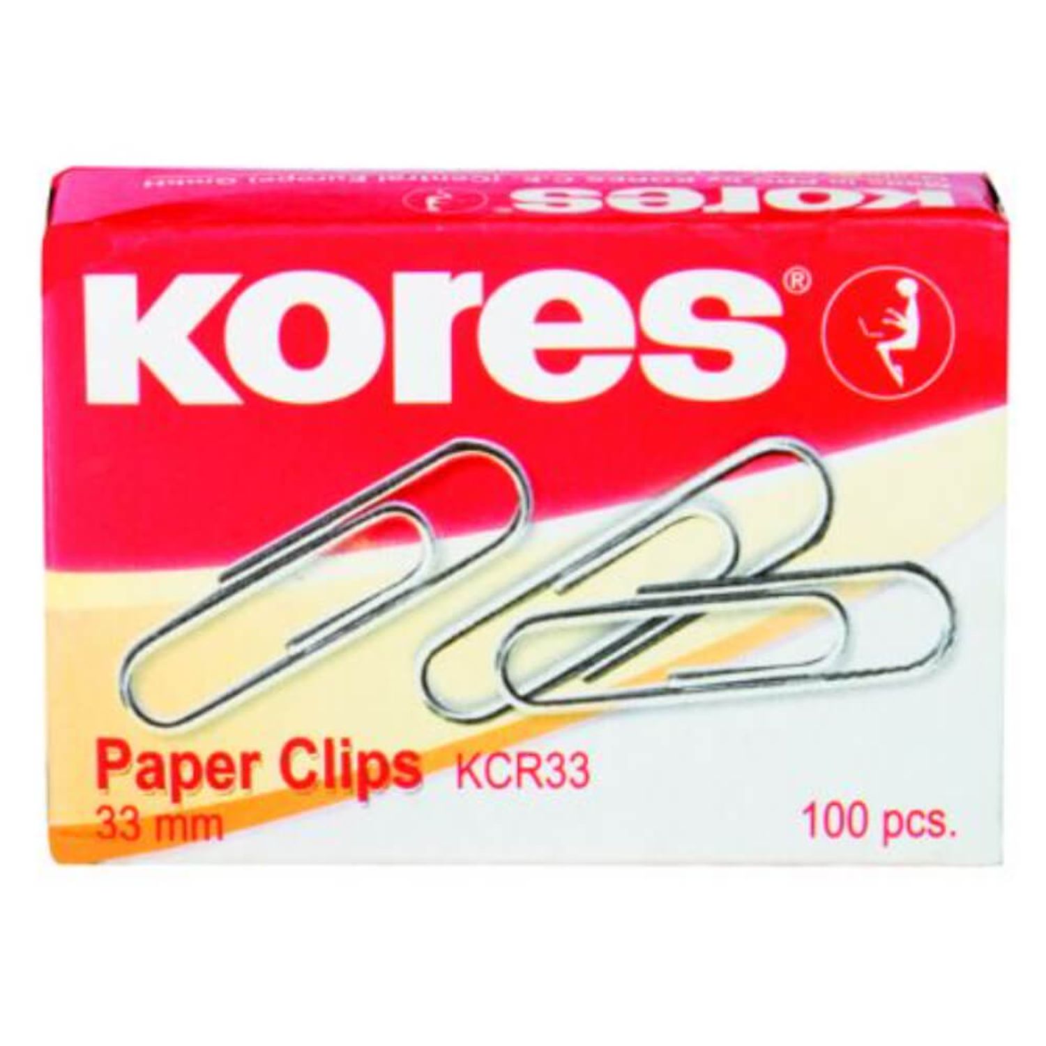 Set 100 Agrafe din Metal Kores, 33 mm fotografia produsului