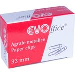 Agrafe Metalice EVOffice 33 mm, 100 Buc/Bax - Clipsuri Hartie fotografia produsului