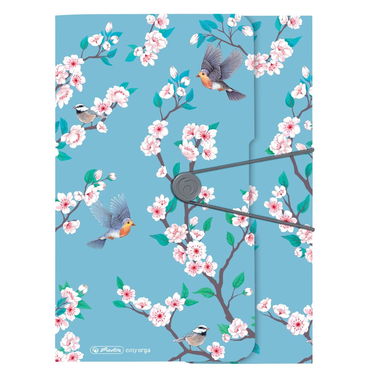 Dosar Mapa A4 Pp Inchidere Cu Elastic Motiv Ladylike Birds fotografia produsului