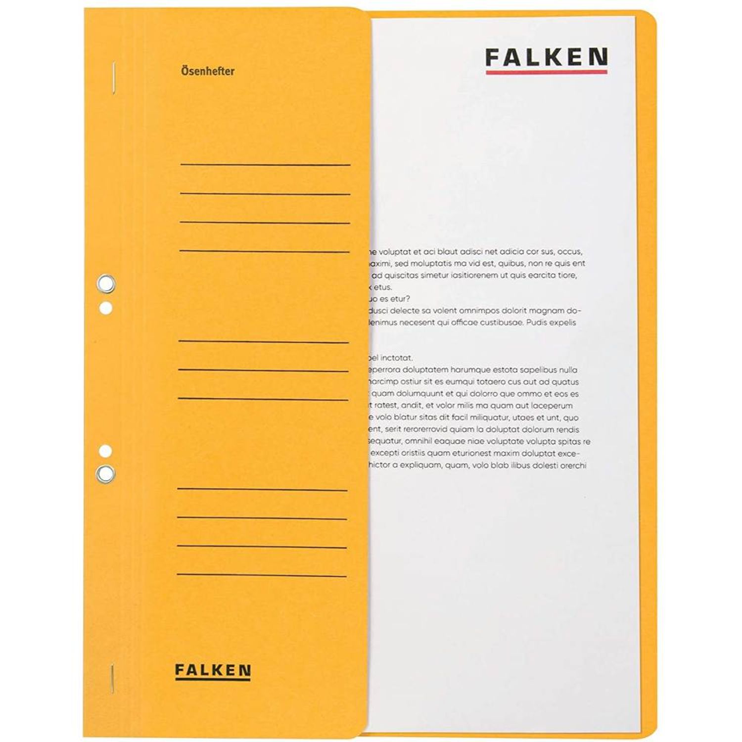 Dosar A4 cu Capse 1/2 Carton, Exacompta Falken, Galben, Dosar de Carton fotografia produsului