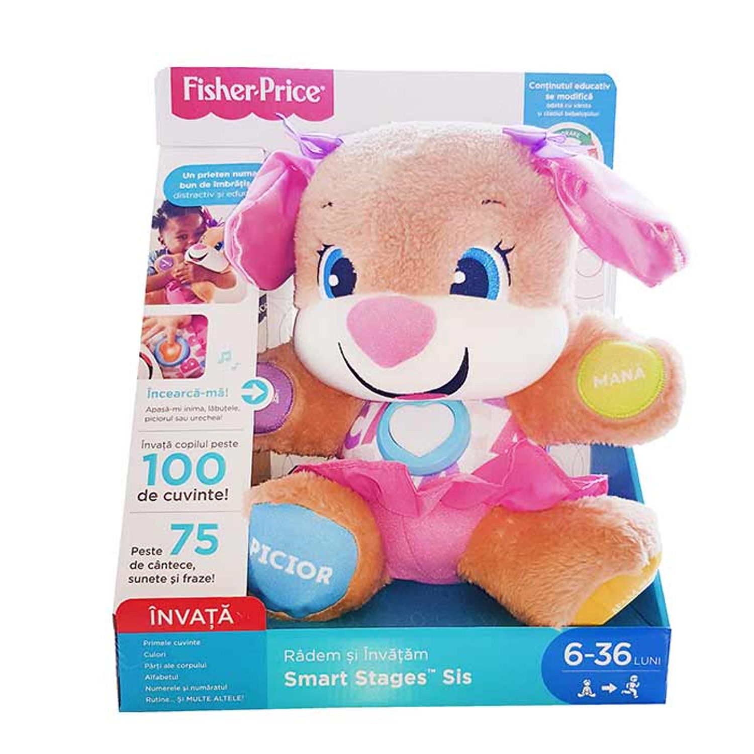 FISHER PRICE CATELUSA SIS VORBESTE IN LIMBA ROMANA fotografia produsului