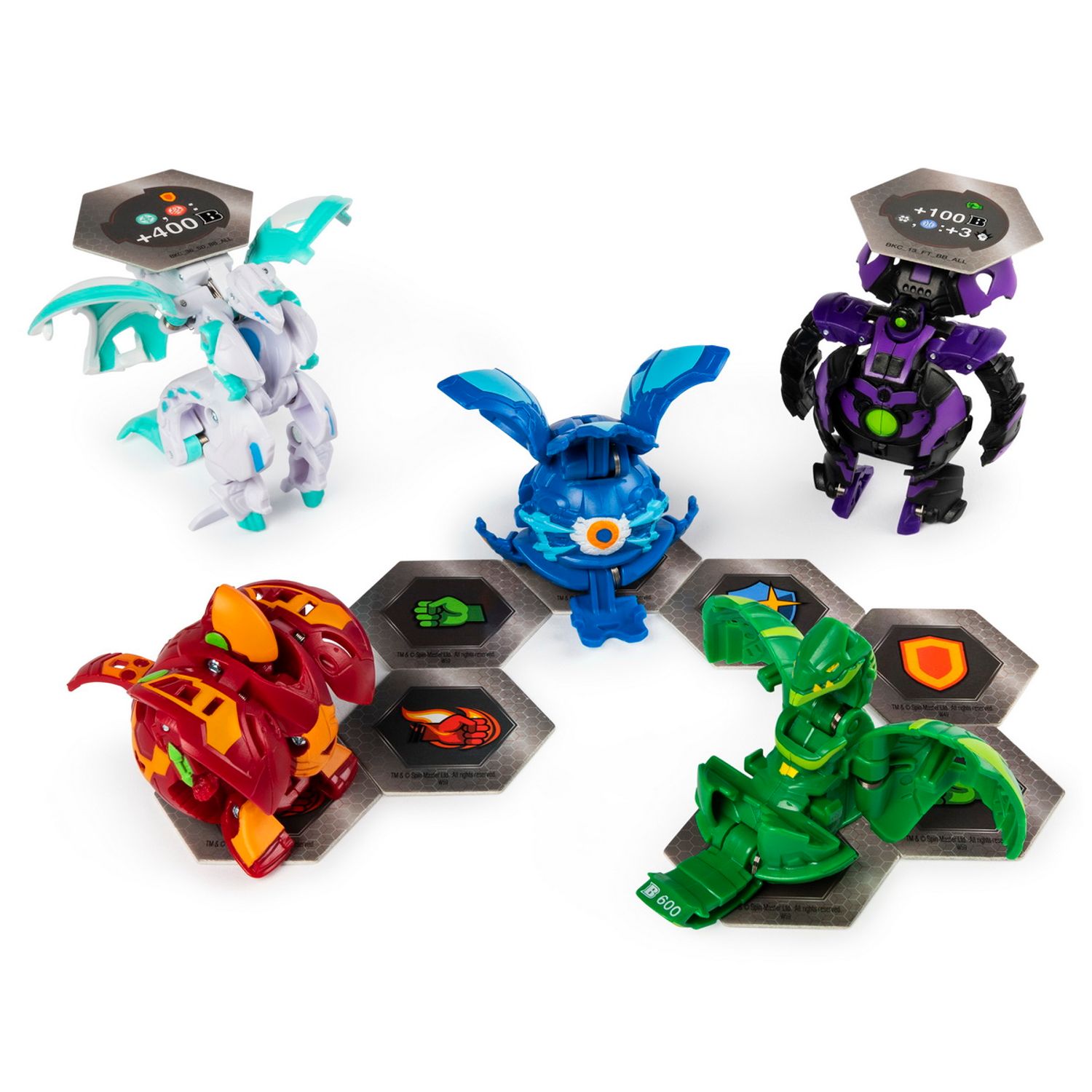 Bakugan Set De Lupta Cu 5 Bile Haos Dragonoid Si Darkus Goreene fotografia produsului View 2 L