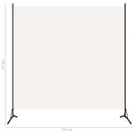 Koohashop Paravan de camera cu 1 panou, alb crem, 175 x 180 cm fotografia produsului View 3 S