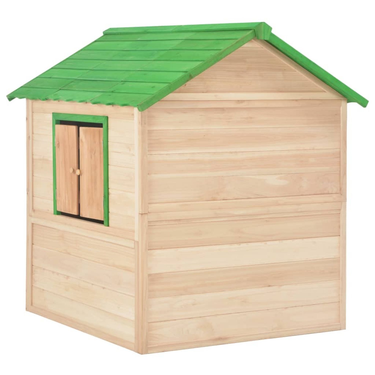 Koohashop Casuta de joaca pentru copii, verde, lemn de brad fotografia produsului View 5 L
