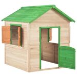 Koohashop Casuta de joaca pentru copii, verde, lemn de brad fotografia produsului View 4 S