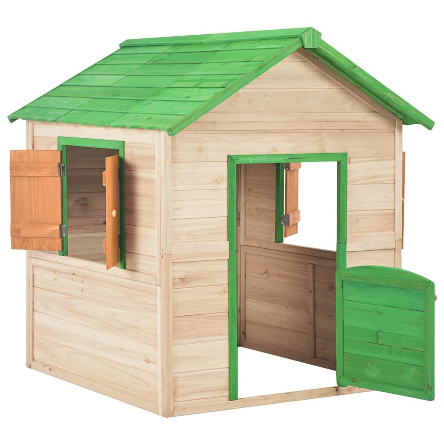 Koohashop Casuta de joaca pentru copii, verde, lemn de brad fotografia produsului View 4 L