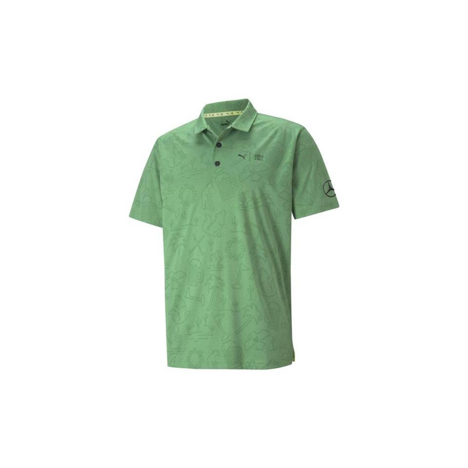 Tricou Polo Golf, Mercedes-Benz x Puma, Barbati, Verde, S fotografia produsului
