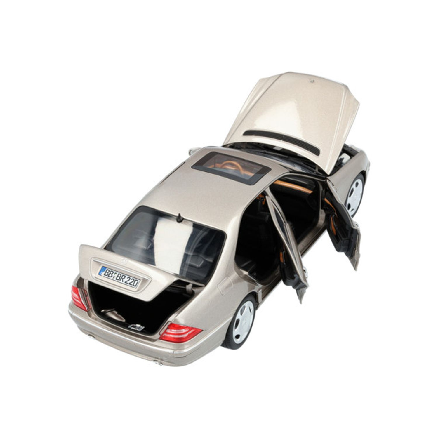 Macheta Mercedes-Benz S600 V220 (2000-2005), Bej, 1:18 fotografia produsului View 2 L