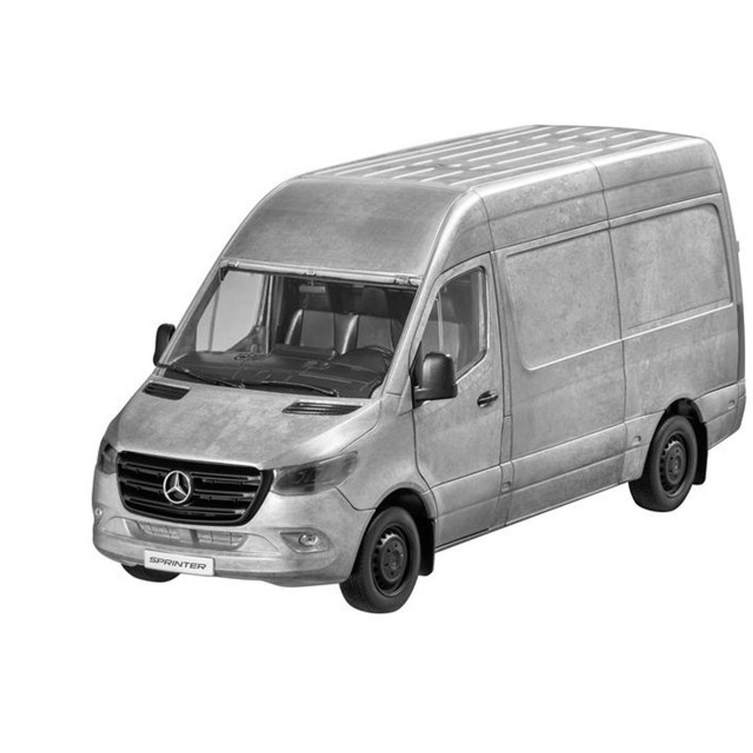 Macheta Mercedes-Benz Sprinter Van, Argintiu, 1:18 fotografia produsului
