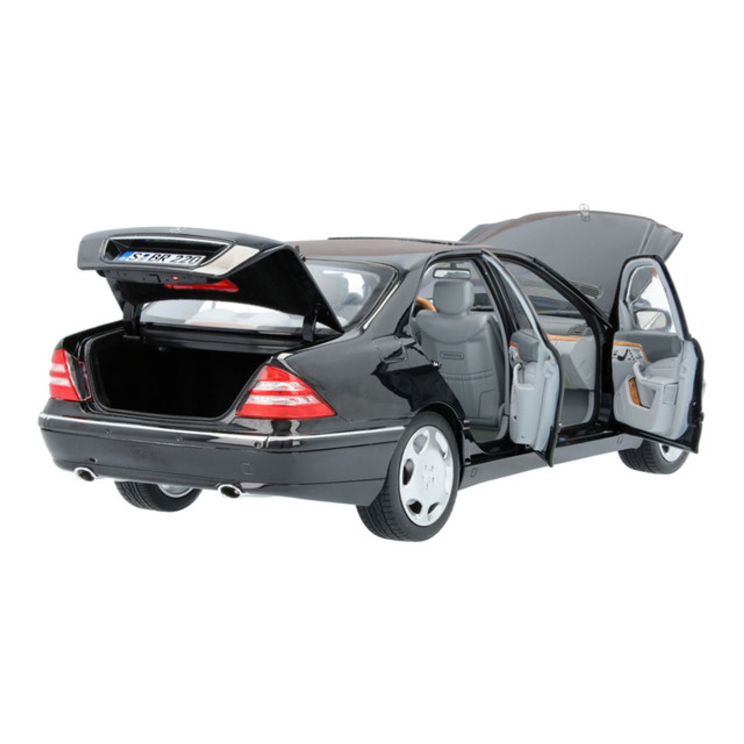 Macheta Mercedes-Benz S600 V220 (2000-2005), Negru, 1:18 fotografia produsului View 2 L