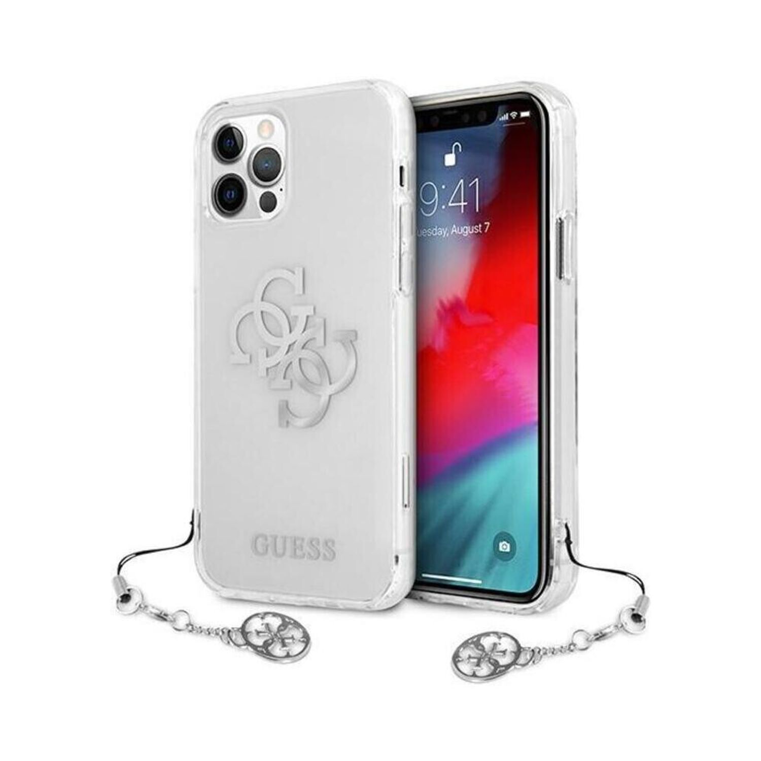 Husa premium Guess pentru Apple iPhone 12/12 Pro Transparent, ESATL3265 fotografia produsului