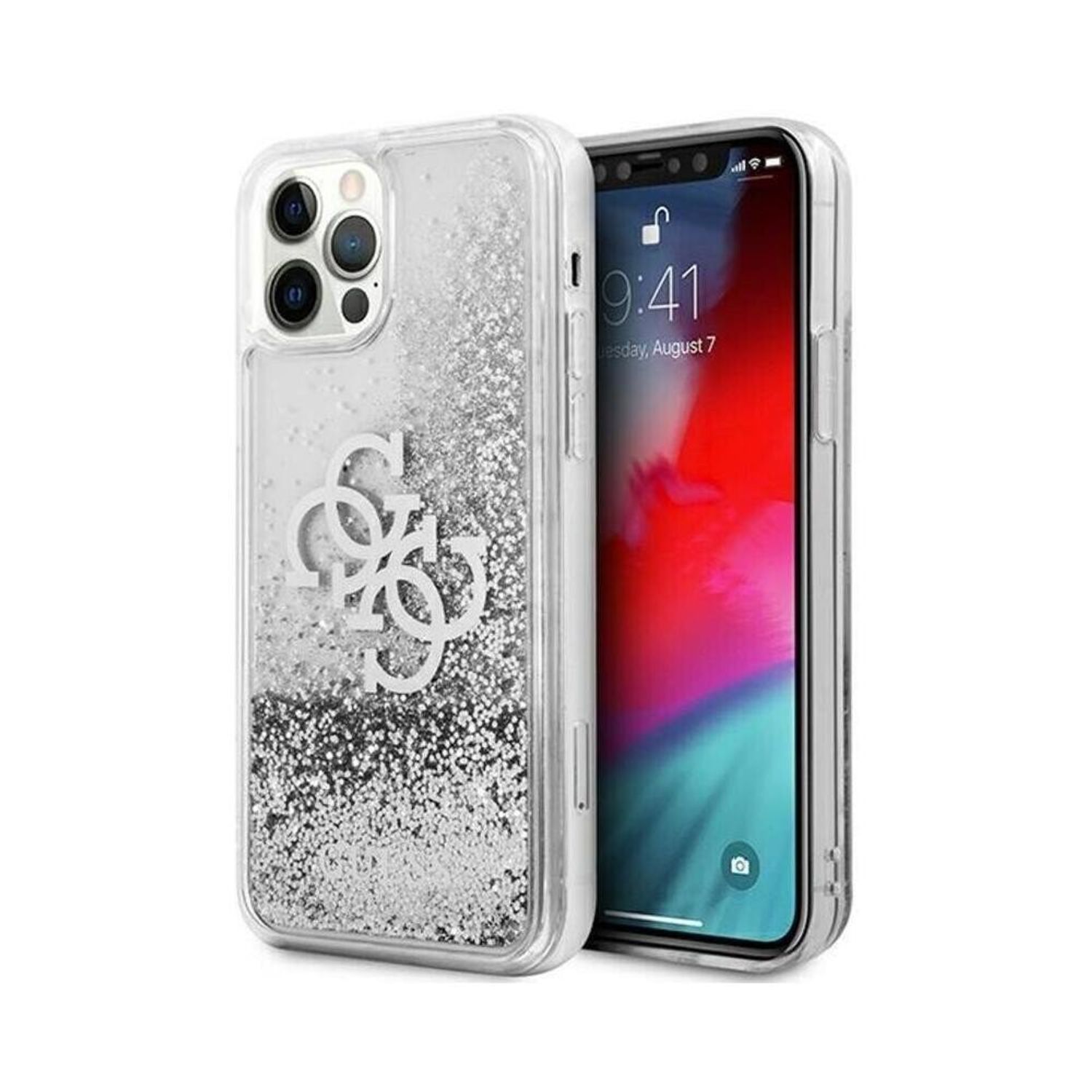 Husa premium Guess pentru Apple iPhone 12/12 Pro Argintiu fotografia produsului