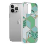 Husa Techsuit - Marble Series pentru iPhone 13 Pro - Green Hex fotografia produsului