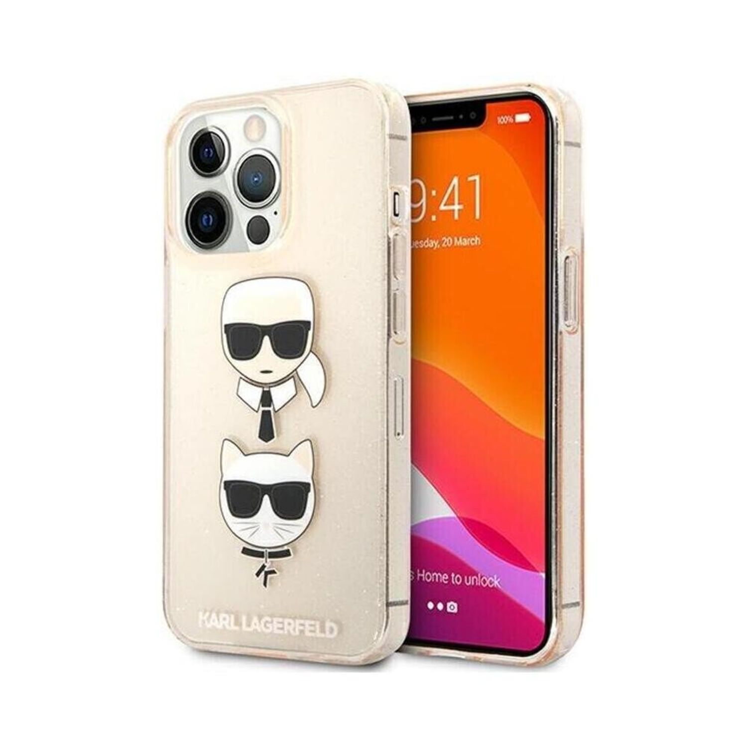Husa premium Karl Lagerfeld pentru Apple iPhone 13/13 Pro Auriu fotografia produsului