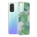 Husa Techsuit - Marble Series pentru Xiaomi Redmi Note 11 / Note 11S - Green Hex fotografia produsului