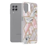 Husa Techsuit - Marble Series pentru Samsung Galaxy A22 4G - Pink Hex fotografia produsului
