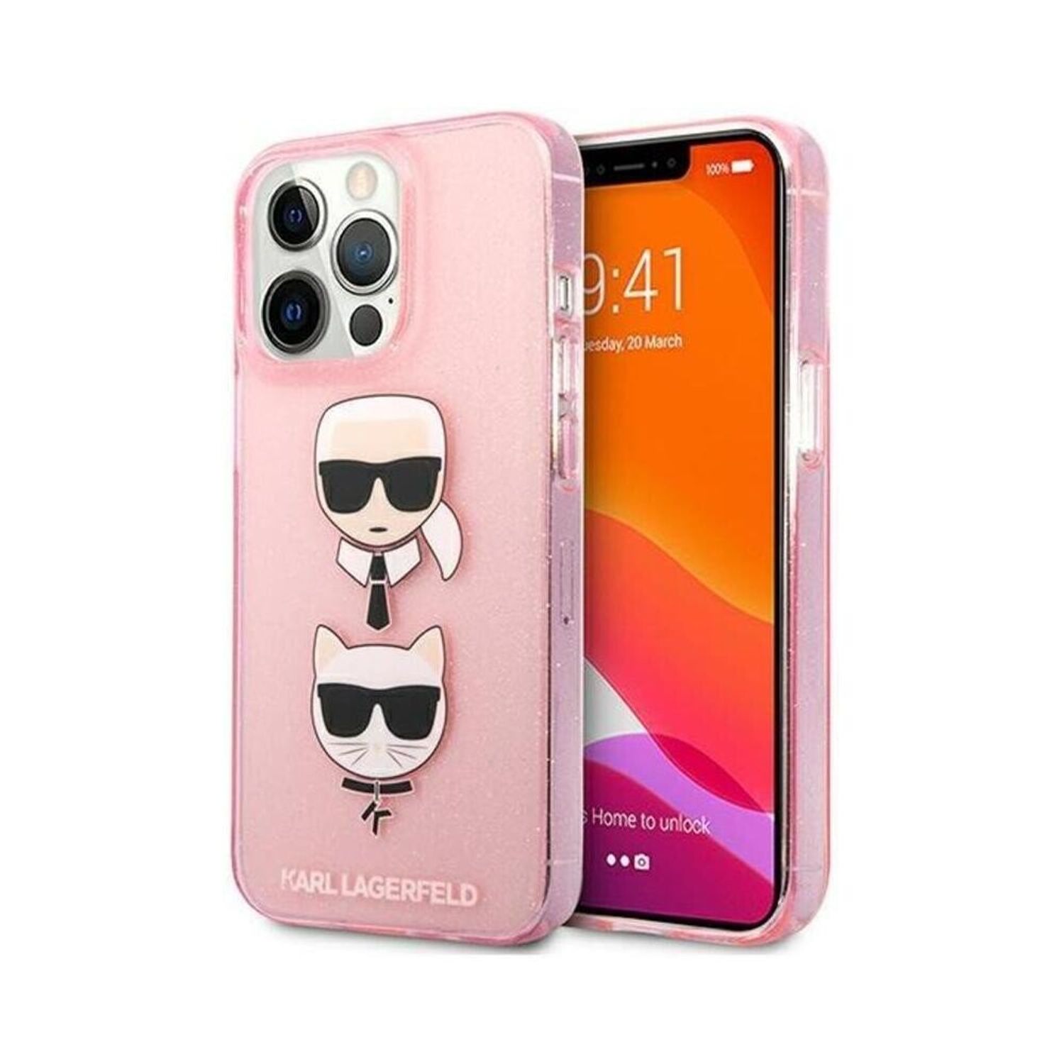 Husa premium Karl Lagerfeld pentru Apple iPhone 13/13 Pro Roz fotografia produsului