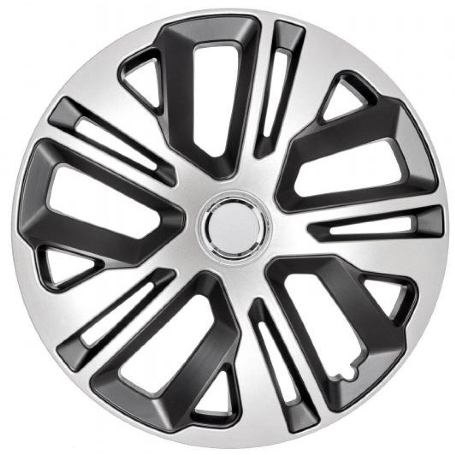 Set 4 capace roti model Raven II, 16 inch, cu inel cromat fotografia produsului