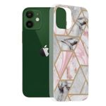 Husa Techsuit - Marble Series pentru iPhone 12 - Pink Hex fotografia produsului