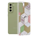 Husa Techsuit - Marble Series pentru Samsung Galaxy S21 FE - Purple Hex fotografia produsului