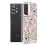 Husa Techsuit - Marble Series pentru Samsung Galaxy A52 - Pink Hex fotografia produsului