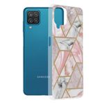 Husa Techsuit - Marble Series pentru Samsung Galaxy A12 - Pink Hex fotografia produsului