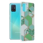 Husa Techsuit - Marble Series pentru Samsung Galaxy A51 - Green Hex fotografia produsului