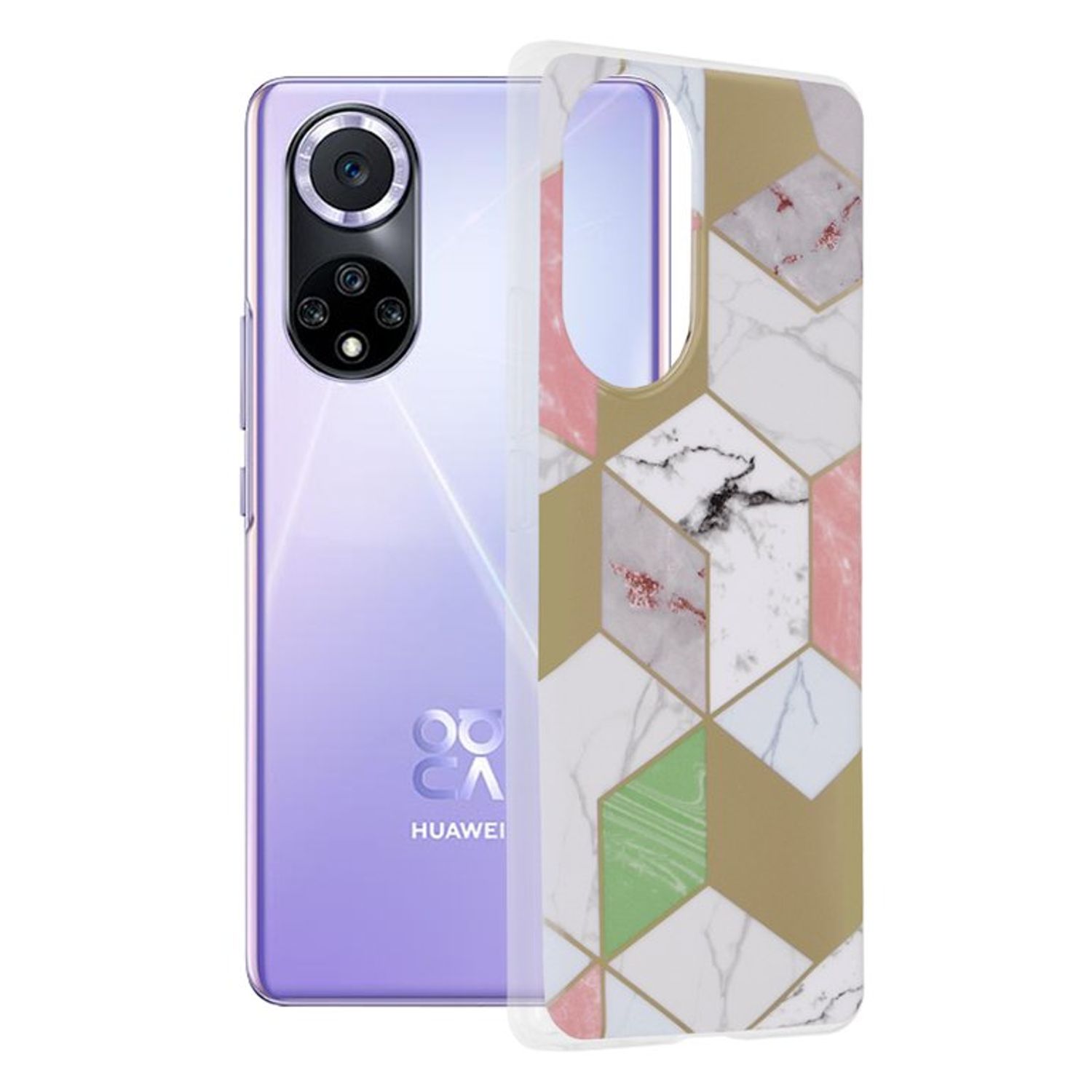 Husa Techsuit - Marble Series pentru Huawei Nova 9 / Honor 50 - Purple Hex fotografia produsului
