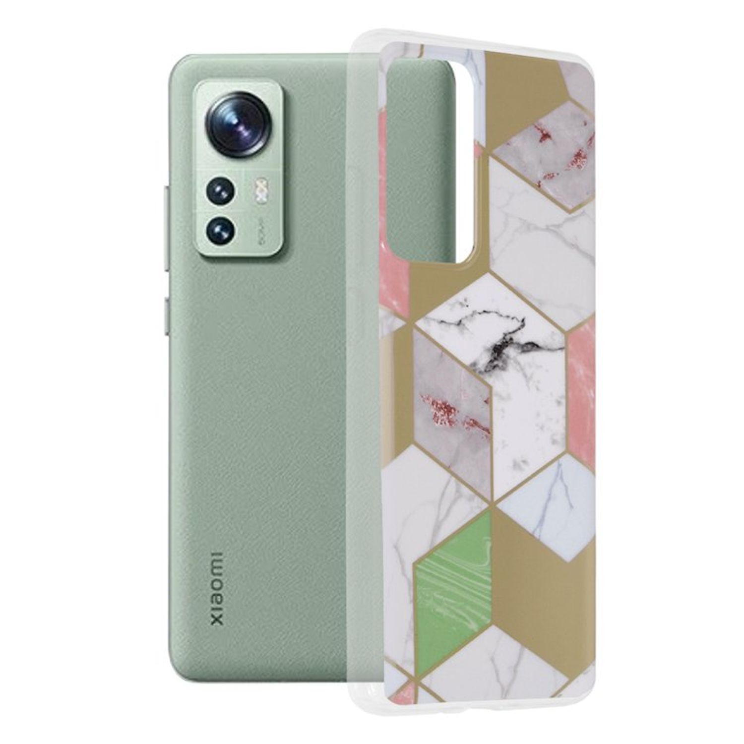 Husa Techsuit - Marble Series pentru Xiaomi 12 - Purple Hex fotografia produsului