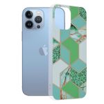 Husa Techsuit - Marble Series pentru iPhone 13 Pro Max - Green Hex fotografia produsului
