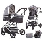 Carucior Chipolino Estelle 3 in 1 platinum fotografia produsului
