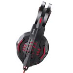 Casti HOCO - Wired Headphones, Jack 3.5 mm si USB-A, microfon, cablu2 m, Rosu fotografia produsului View 3 S