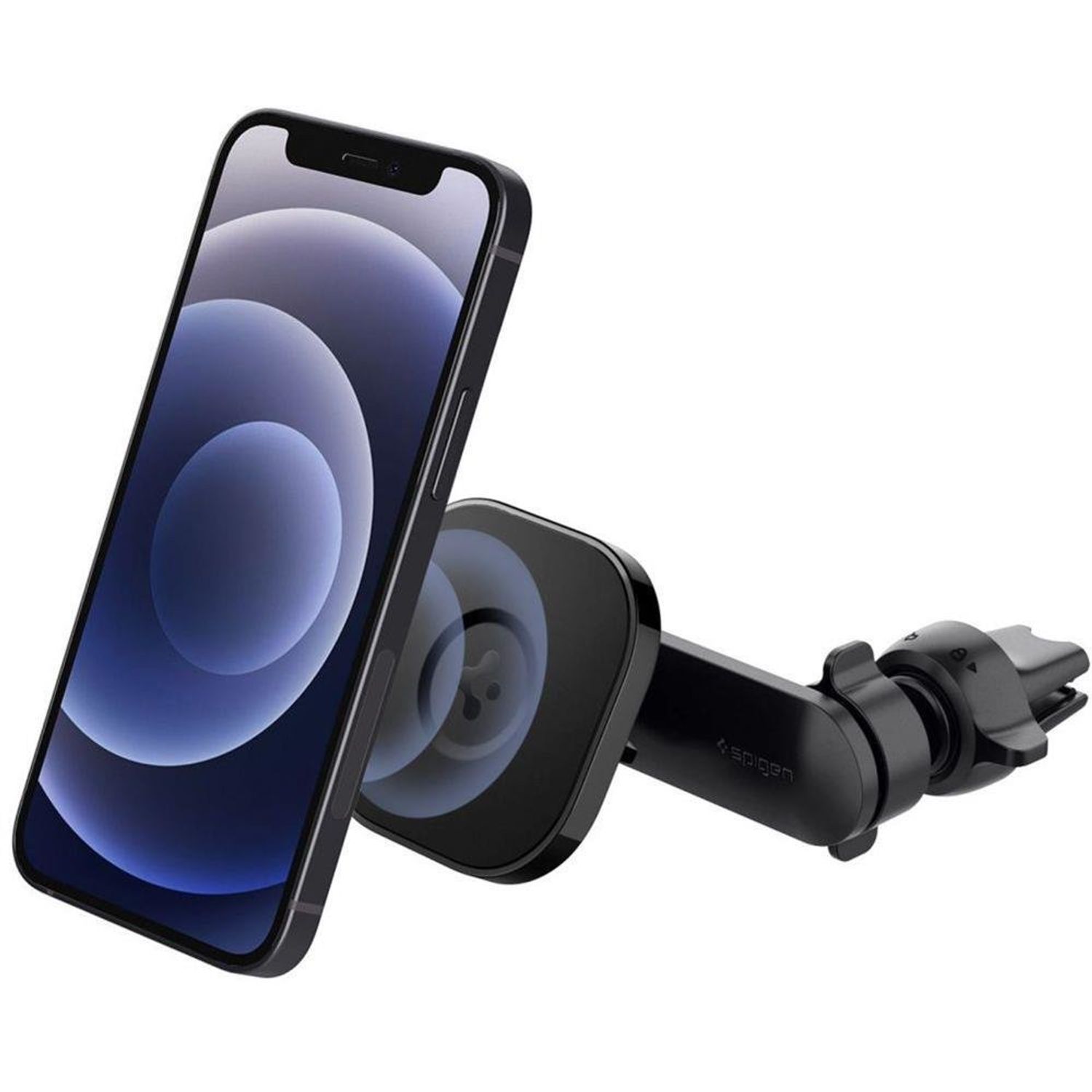 Suport auto magnetic MagSafe Spigen ITS12 iPhone 12, Negru fotografia produsului