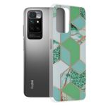 Husa Techsuit - Marble Series pentru Xiaomi Redmi 10 - Green Hex fotografia produsului