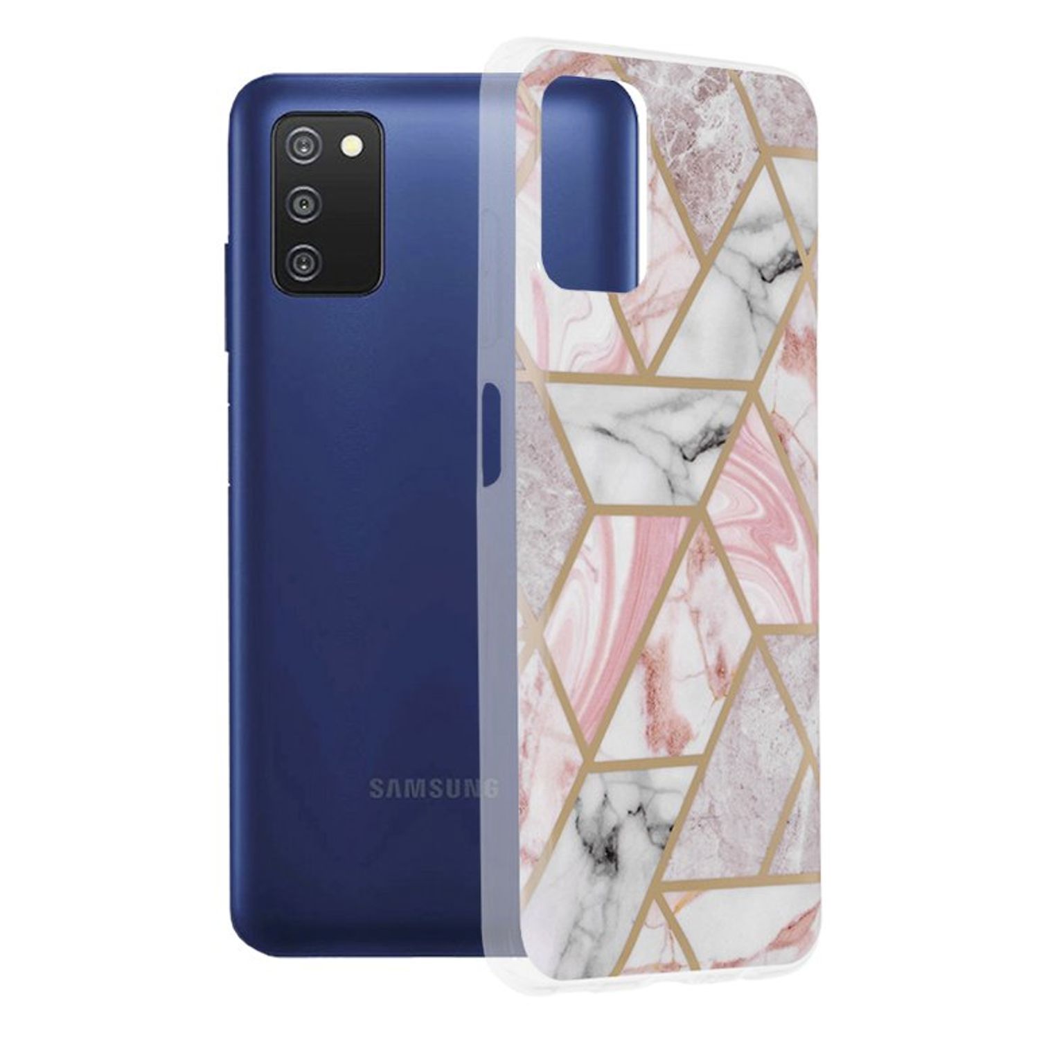 Husa Techsuit - Marble Series pentru Samsung Galaxy A03s - Pink Hex fotografia produsului