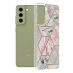 Husa Techsuit - Marble Series pentru Samsung Galaxy S21 FE - Pink Hex fotografia produsului