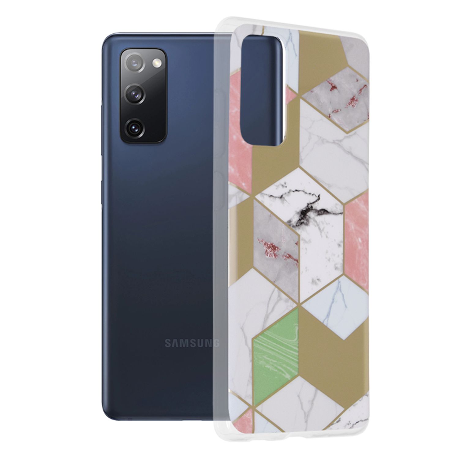 Husa Techsuit - Marble Series pentru Samsung Galaxy S20 FE - Purple Hex fotografia produsului
