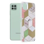 Husa Techsuit - Marble Series pentru Samsung Galaxy A22 5G - Purple Hex fotografia produsului