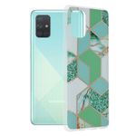 Husa Techsuit - Marble Series pentru Samsung Galaxy A71 - Green Hex fotografia produsului