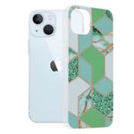 Husa Techsuit - Marble Series pentru iPhone 13 - Green Hex fotografia produsului