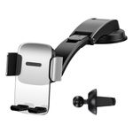 Suport telefon auto ventilatie, bord Baseus, Argintiu fotografia produsului