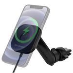 Suport auto Spigen ITS12W, incarcator wireless MagSafe, Negru fotografia produsului