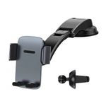Suport telefon auto ventilatie, bord Baseus, Gri fotografia produsului